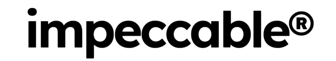 The wordmark 'impeccable' in lowercase black sans-serif lettering with a registered trademark symbol, centered on a plain white background.